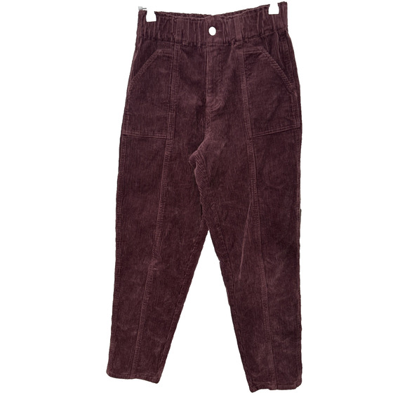 Forever 21 Women's M Purple Corduroy Relaxed High Waist Pants Festival Y2K Urban - Picture 1 of 7